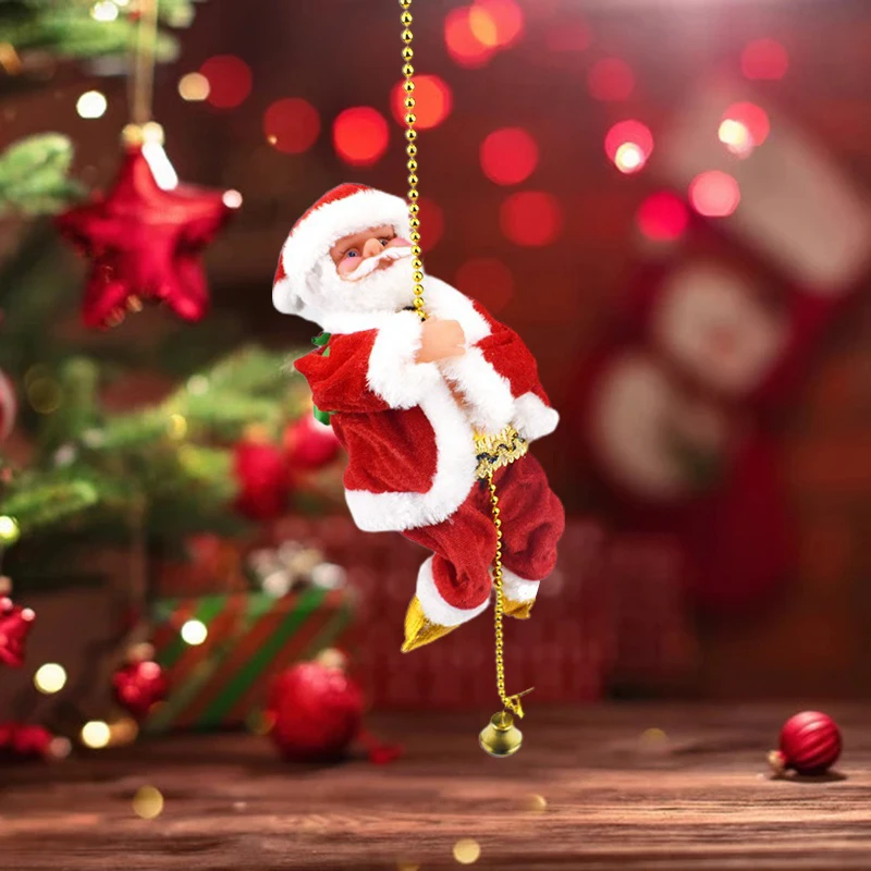 Fim 2023 Novo Criativo 25CM Enfeites de Árvore de Natal Papai Noel Subindo  Na Escada de Corda Christma Árvore Decoração Home Presente de ano Novo |  Casa & Jardim 